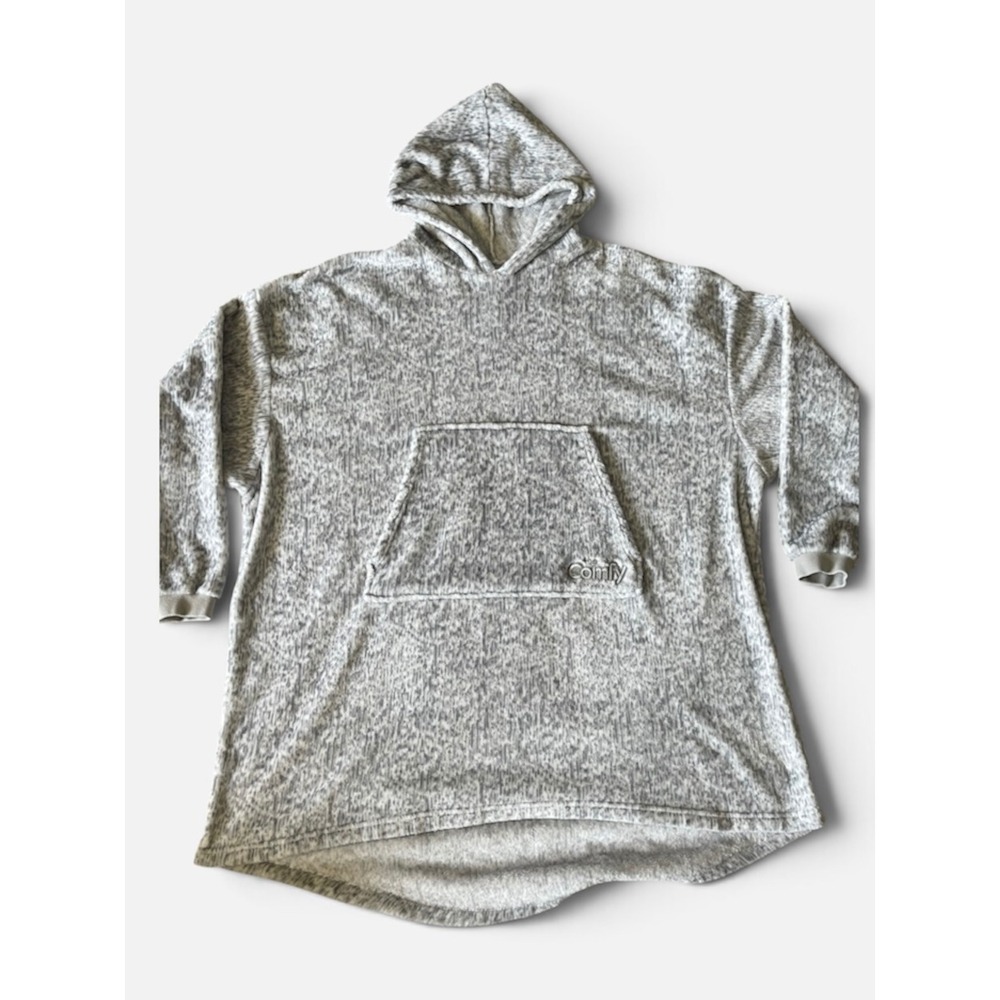 The Comfy Wearable Blanket Hoodie Grey Heathered Oversized Plush Loungewear